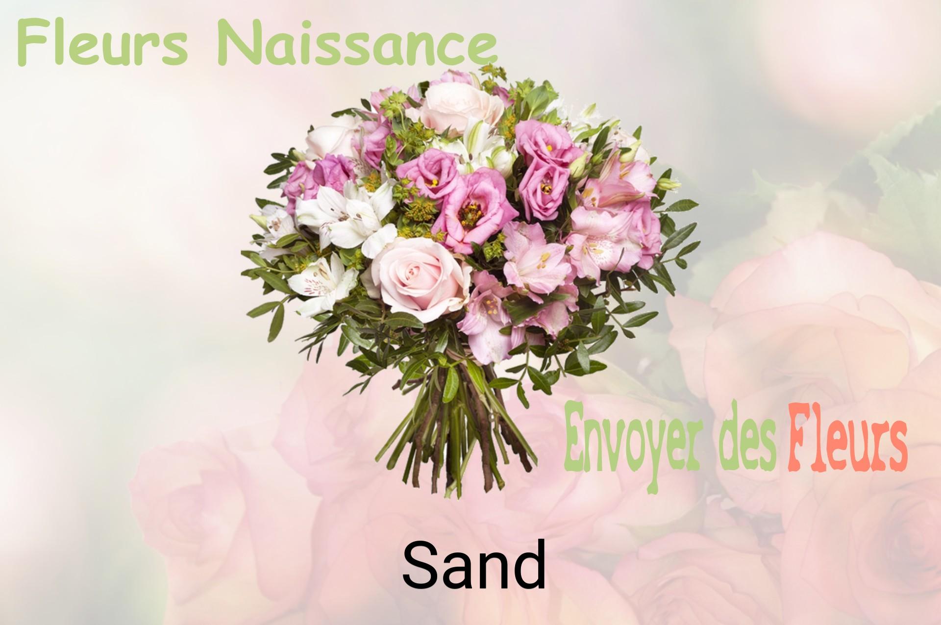 Bouquet de fleurs de naissance livré à Sand